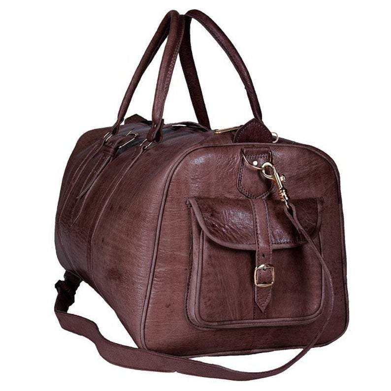 Bohokesh™ Genuine Leather Travel Bag Brown